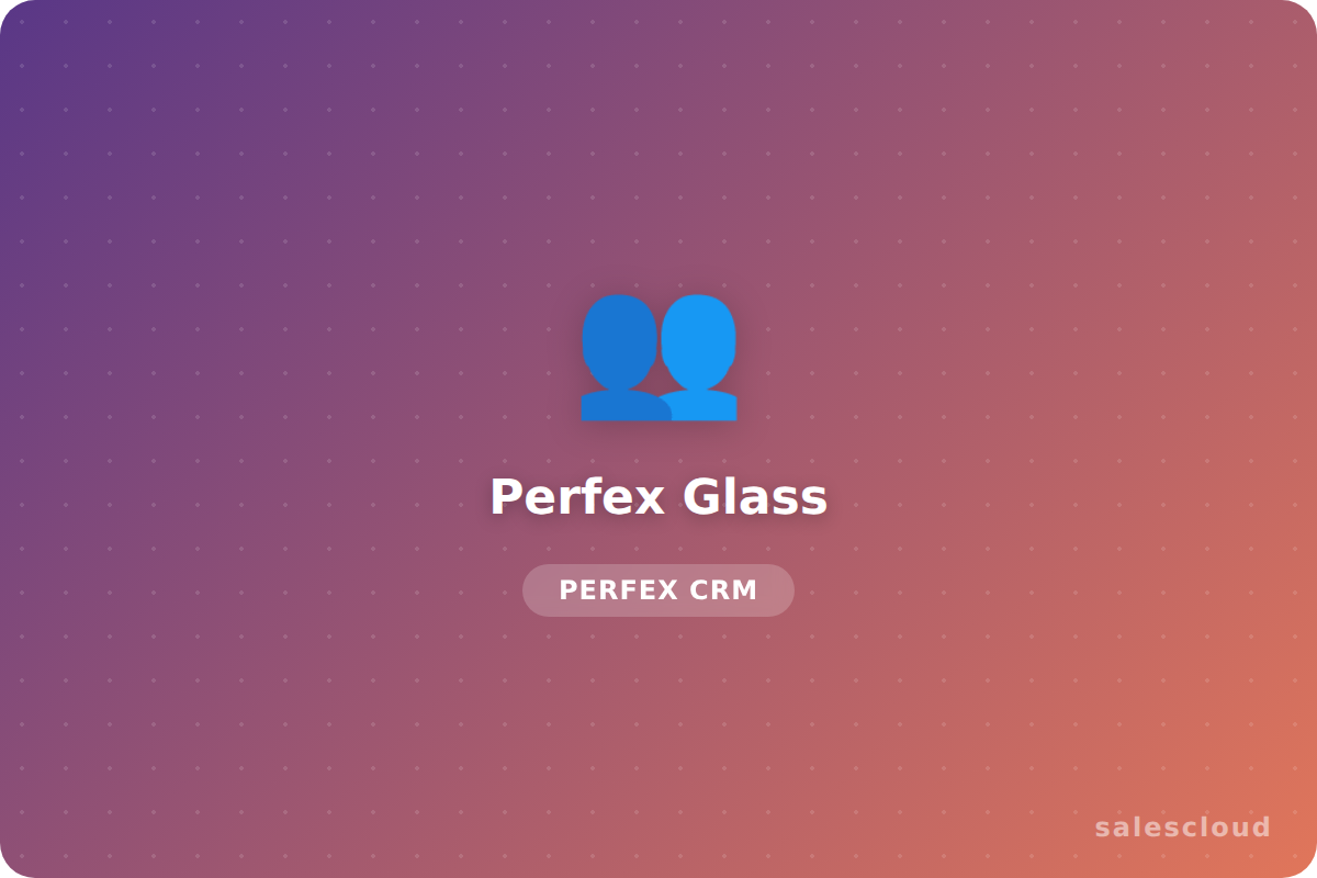 Perfex Glass — Configurador 3D de Vidrios para Perfex CRM