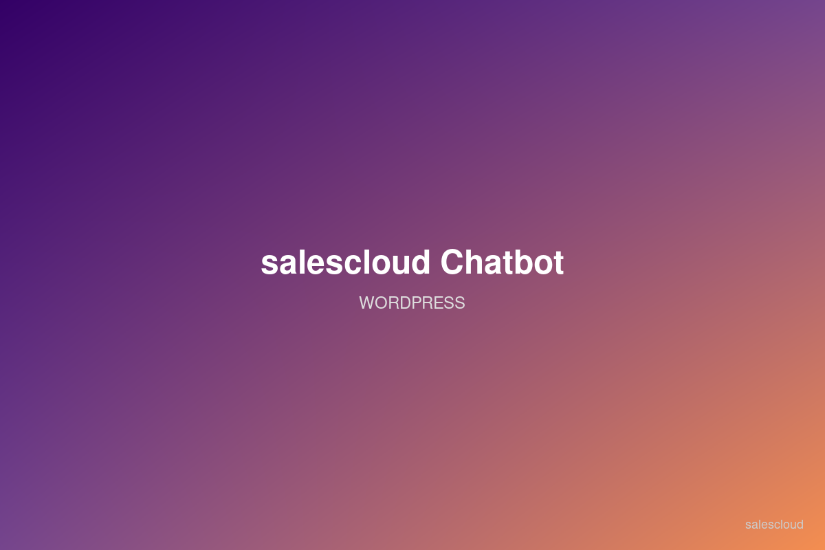 salescloud Chatbot — Chat Inteligente para WordPress